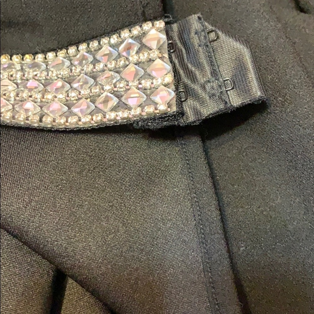 ❌DONATED❌Black Rhinestone Mock Neck Peep Hole Long Sleeve Dress - Picture 9 of 11